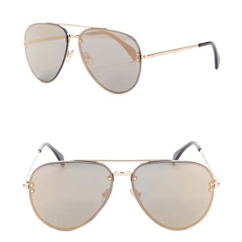 celine cl 41391 s|CELINE Acetate Mirror Aviator Sunglasses CL41391/S Gold .